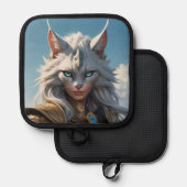 Wicked Blue Eyed Cat Pannenlap (Voorkant / Achterkant)