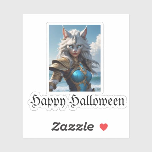 Wicked Blue Eyed Cat Sticker (Vel)