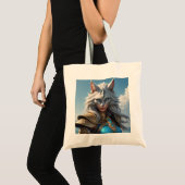 Wicked Blue Eyed Cat Tote Bag (Voorkant (product))