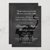 Wicked Cat Halloween uitnodiging (Voorkant / Achterkant)