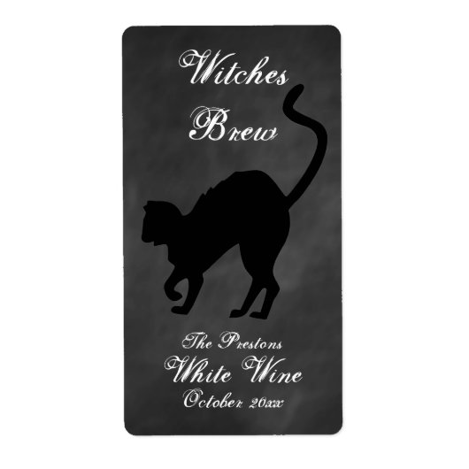 Wicked Cat sorcières Brew Wine Étiquette (Devant)