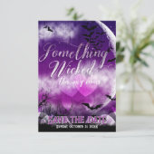 Wicked Fun Halloween Love Moon Save the Date (Staand voorkant)