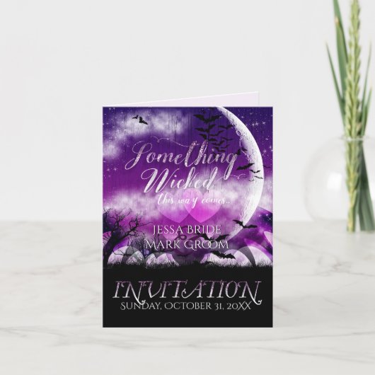 Wicked Fun Halloween Love Moon Wedding Gevouwen (Voorkant)