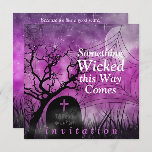 Wicked Fun Halloween Uitnodiging (Voorkant / Achterkant)