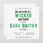 Wicked Fun Party Kaart (Voorkant / Achterkant)