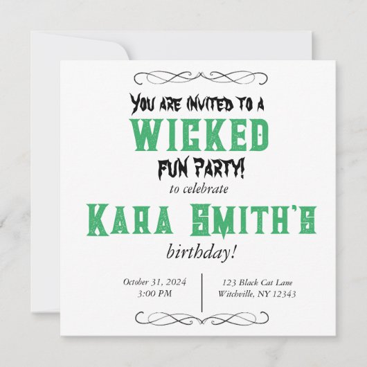 Wicked Fun Party Kaart (Voorkant)