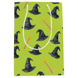 Wicked Good Pink & Green Witchy Wrap Gift Bag Medium Cadeauzakje