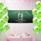 Wicked Good Time Witch tekenen grote verjaardag Spandoek