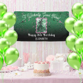 Wicked Good Time Witch tekenen kleine verjaardag Spandoek