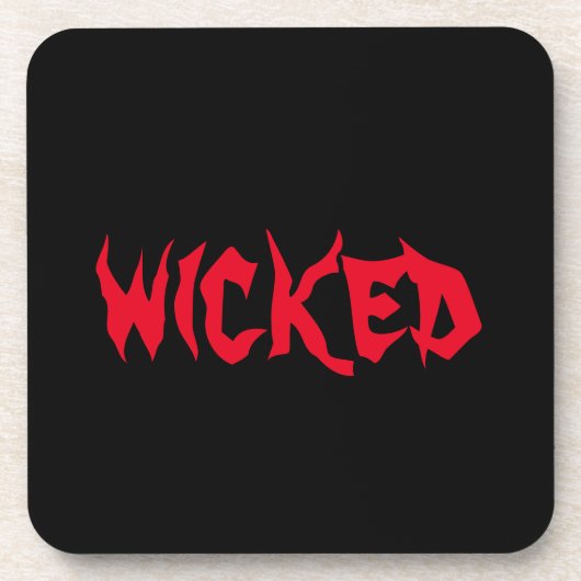 Wicked Hard Plastic Coaster Bier Onderzetter (Voorkant)