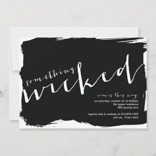 Wicked - Invitation de la fête d'Halloween (Devant)