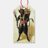 Wicked Krampus Enge Demon Kerstmis Cadeaulabel (Voorkant)