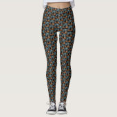 Wicked Night: Enge Halloween-heks en haar vleermui Leggings (Voorkant)