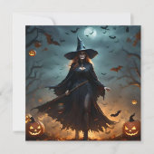 Wicked Night: Enge Halloween-heks en haar vleermui Save The Date (Voorkant)