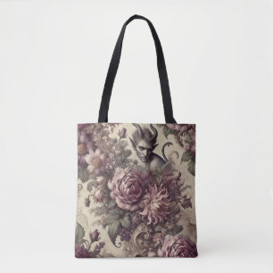 Wicked Plum Petals – Gothic Floral Design Draagtas