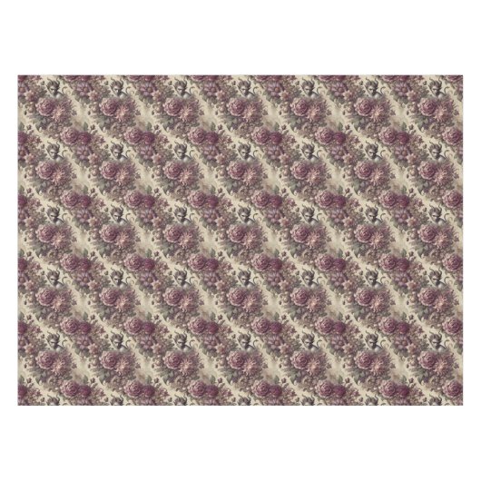 Wicked Plum Petals - Gothic Medium Pattern Tafelkleed (Voorkant (Horizontaal))