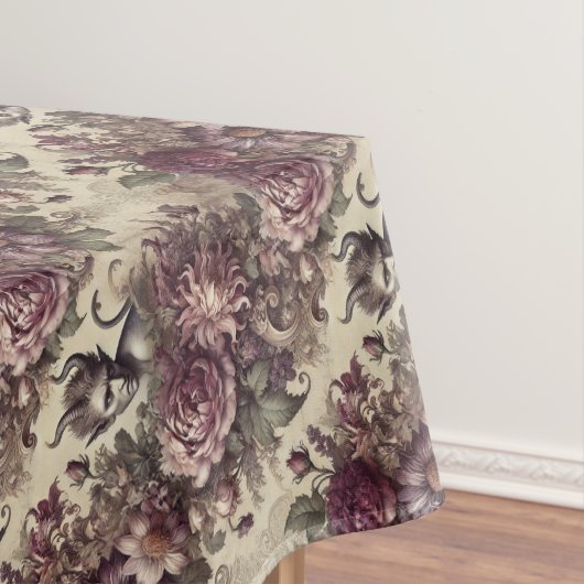 Wicked Plum Petals - Gothic Medium Pattern Tafelkleed (Voorbeeld)