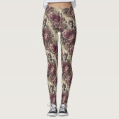 Wicked Plum Petals – Gothic Victoriaans Leggings (Voorkant)
