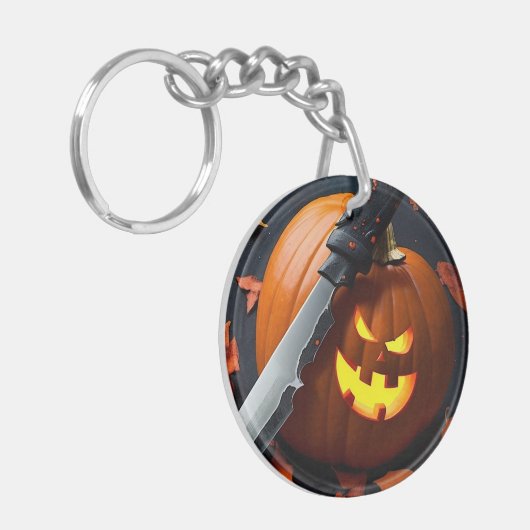 Wicked Pumpkin - Funny Message Sleutelhanger (Voorkant Links)