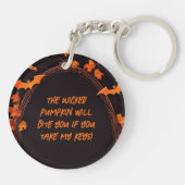 Wicked Pumpkin - Funny Message Sleutelhanger (Achterkant)