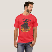 Wicked Pumpkin Reaper Halloween T-Shirt – Spooky (Devant entier)