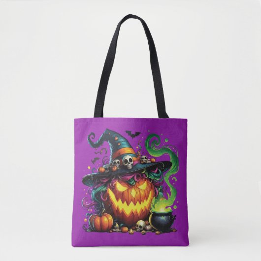 Wicked Pumpkin Witch Cauldron Draagtas (Voorkant)