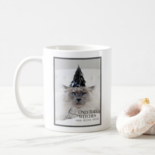 Wicked Schattige Cat Only Rugheksen kunnen een sto Koffiemok (Met donut)
