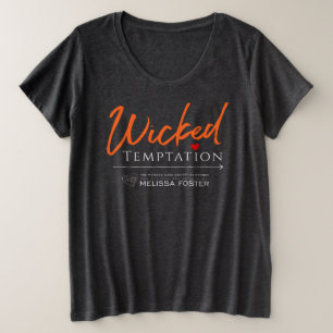 Wicked Temptation grijs rond hals T-shirt tot 4x