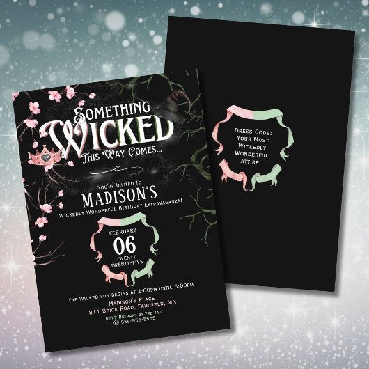 Wicked Theme Anniversaire Invitation