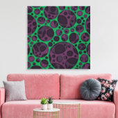 Wicked Trippy Abstracte slijmgaten ontwerppatroon Canvas Afdruk (Insitu (Woonkamer))
