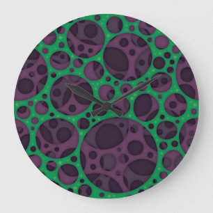 Wicked Trippy Abstracte slijmgaten ontwerppatroon Grote Klok