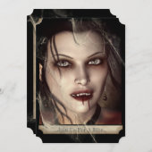Wicked Vrouw Gothic Vampire Halloween Kaart (Voorkant / Achterkant)