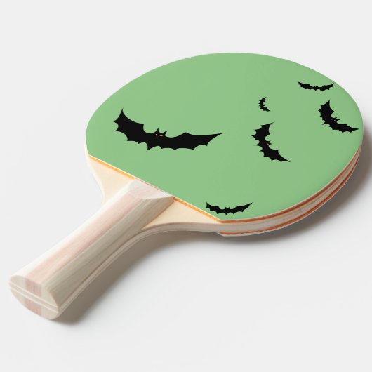 Wicked Whacks: Halloween-geïnspireerde Ping Pong P Tafeltennisbatje (Voorkant Gekanteld)