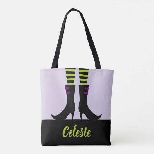 Wicked Witch Boots Monogrammed Trick or treat Draagtas (Achterkant)