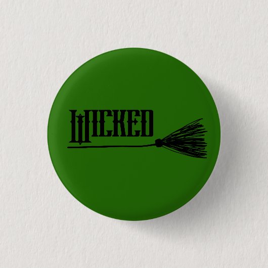 Wicked Witch Gepersonaliseerde Broomstick pin Ronde Button 3,2 Cm (Voorkant)