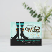 Wicked Witch Halloween Costume Fête Invitation (Debout devant)