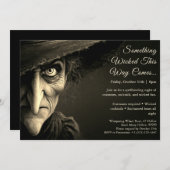 Wicked Witch Halloween Costume Fête Invitation (Devant / Derrière)