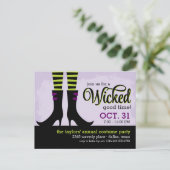 Wicked Witch Halloween Costume Fête Invitation (Debout devant)