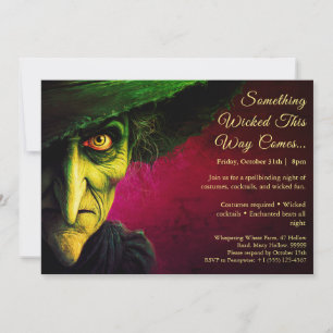 Wicked Witch Halloween Costume Fête Invitation