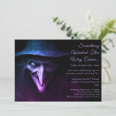 Wicked Witch Halloween Kostuum Party Uitnodiging (Staand voorkant)