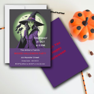 Wicked Witch Halloween Personnaliser Invitation