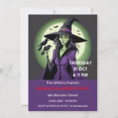 Wicked Witch Halloween Personnaliser Invitation (Devant)