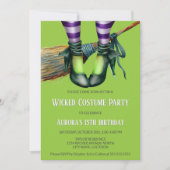 Wicked Witch Kostuumfeest Kaart (Voorkant)