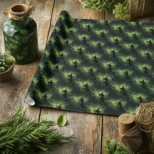Wicked Witch Silhouette Pattern Cadeaupapier
