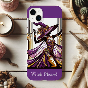 Wicked Witch Spooky Paarse Gouden Hue Art Deco Fun Case-Mate iPhone 14 Plus Hoesje