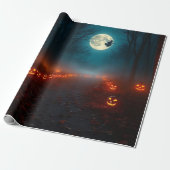 Wickedly Beautiful Halloween Gift Wrap 🌕 Cadeaupapier (Uitgerold)