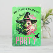 Wickedly Fun Verjaardagsfeest Groen Roze Glinda (Staand voorkant)