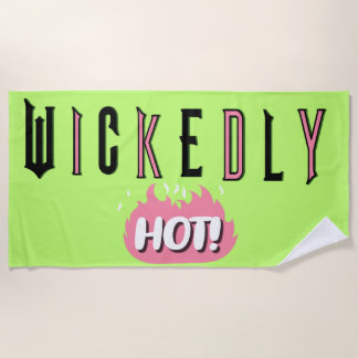 Wickedly Hot (Lime Green) Beach Towel Strandlaken