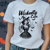 Wickedly Schattigee Halloween Vrouwen Tshirt