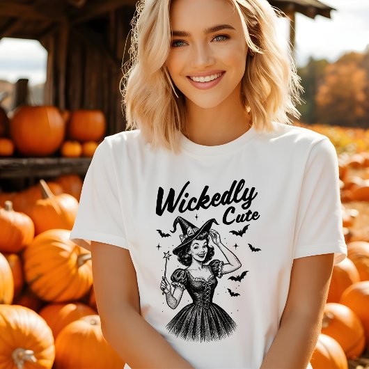 Wickedly Schattigee Halloween Vrouwen Tshirt